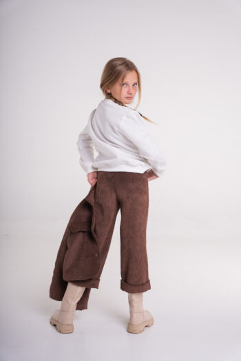 Παντελόνι κοτλέ 3/4 με ρεβέρ - Image 2