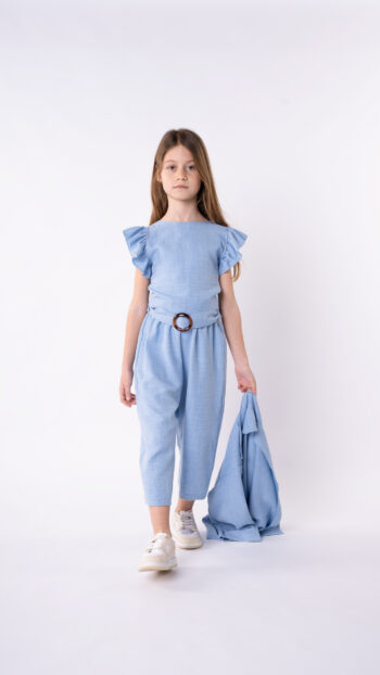 Μπλούζα με βολάν Ροζ χρώμα GNS550 - Image 3