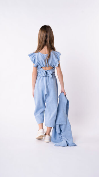 Μπλούζα με βολάν κοραλλί χρώμα GNS550 - Image 3