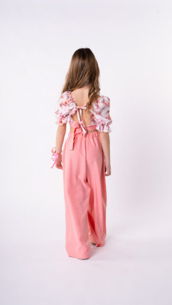 Μπλούζα-κροπ Εκρού χρώμα με άνοιγμα στην πλάτη - Image 2