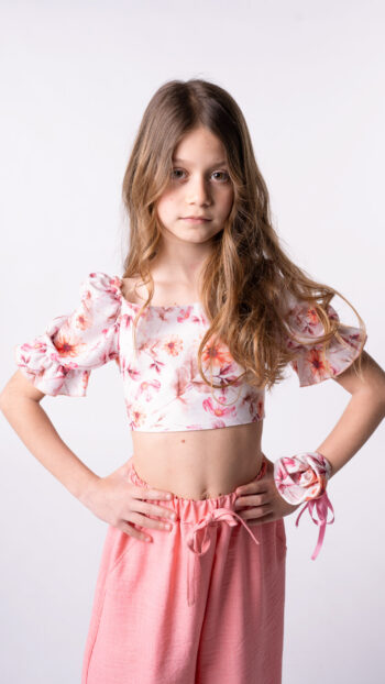 Μπλούζα-κροπ Εκρού χρώμα με άνοιγμα στην πλάτη - Image 3