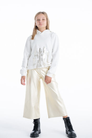 Παντελόνι δερμάτινη 3/4 χρυσο - Image 2