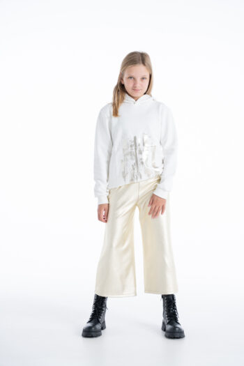 Παντελόνι δερμάτινη 3/4 χρυσο - Image 1