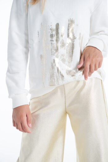 Παντελόνι δερμάτινη 3/4 χρυσο - Image 3