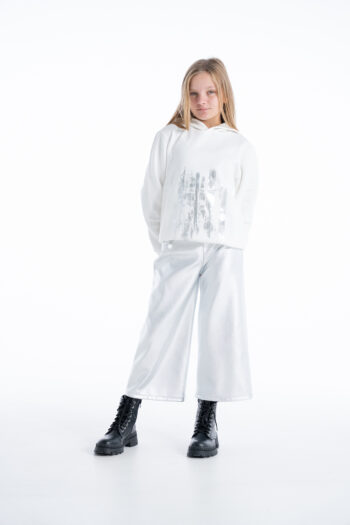 Σετ φούτερ με δερμάτινο παντελόνι 3/4 - Image 1