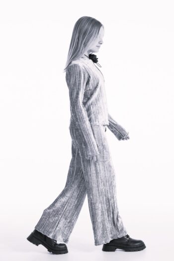 Σετ 2 χρώματα βελούδο ριπ γκρι και μαύρο - Image 4