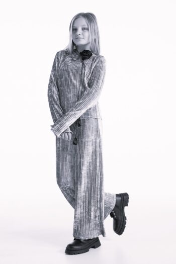 Σετ 2 χρώματα βελούδο ριπ γκρι και μαύρο - Image 5