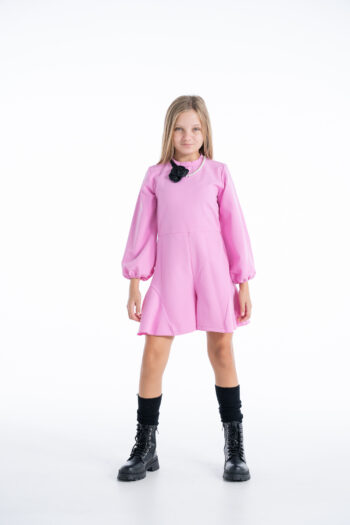 Ολόσωμο σορτς σε ροζ και κόκκινο χρώμα - Image 1