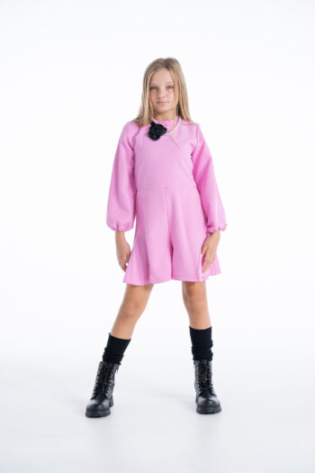 Ολόσωμο σορτς σε ροζ και κόκκινο χρώμα - Image 4