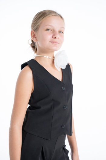 Σετ γιλέκο και παντελόνι μαύρο - Image 4