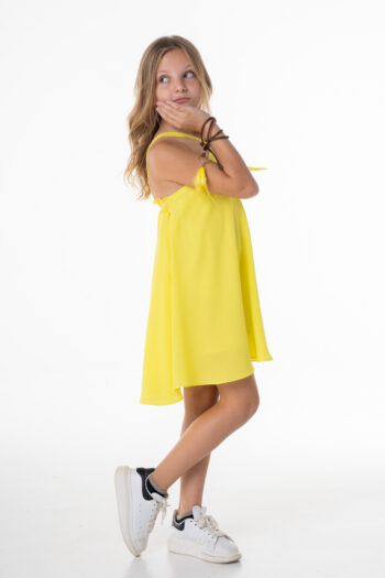 Φόρεμα με φτερά κίτρινό - Image 5