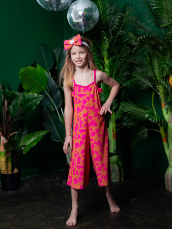 Ολόσωμη φόρμα πορτοκαλί εμπριμέ - Image 2