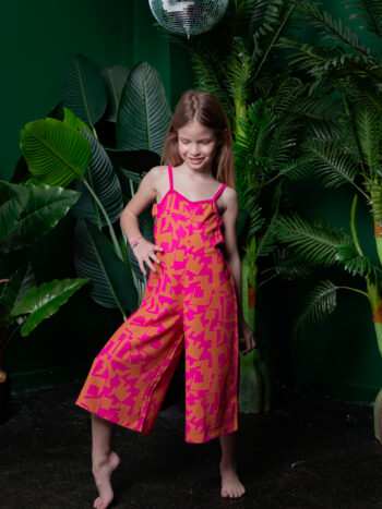 Ολόσωμη φόρμα πορτοκαλί εμπριμέ - Image 3