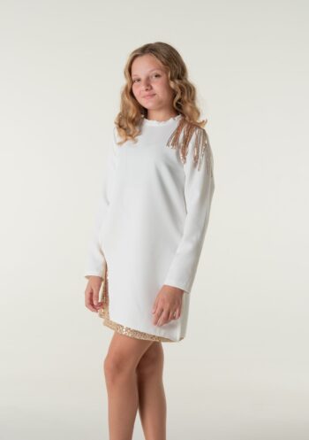 Σετ πουκαμίσα με κρόσσια παγιετα και φούστα με παγιετες - Image 4