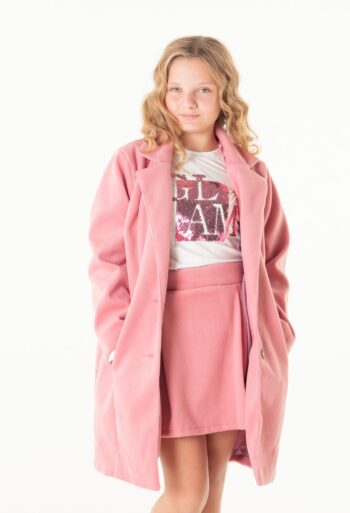 Παλτό για κορίτσια ροζ χρώμα - Image 1