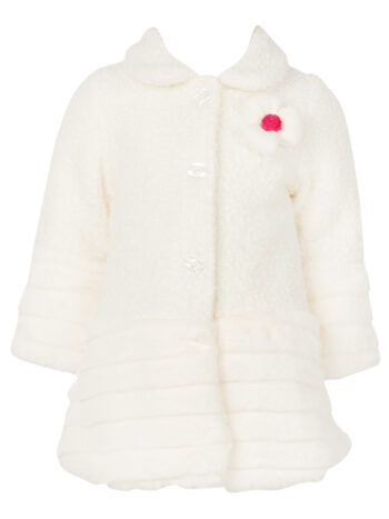 Παλτό μπούκλε εκρού χρώμα - Image 3