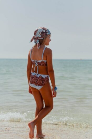 Μπικίνι μπούστο all-over print elephant με ξύλινες χάντρες - Image 2