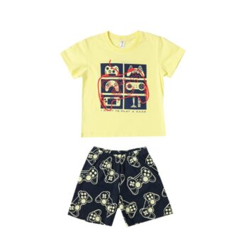 ΠΥΖΑΜΑ ΚΙΤΡΙΝΗ ΜΕ ΤΥΠΩΜΑ-DREAMS - Image 1