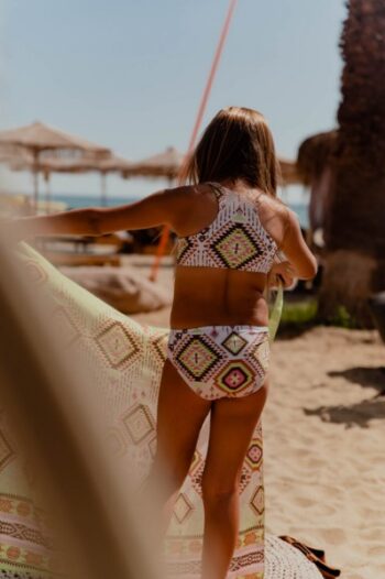 Σετ μπούστο μπικίνι lime μπόχο - Image 2