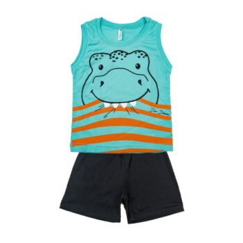 Πιτζάμα Καλοκαιρινή για Αγόρι μέντα (Μέντα ) - Image 1