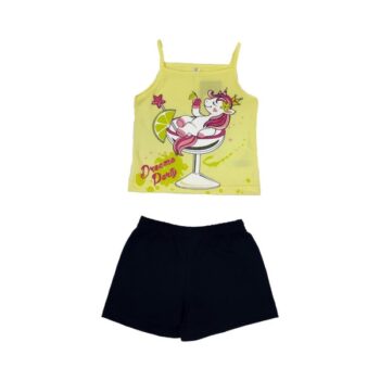 Παιδική Πιτζάμα Καλοκαιρινή για Κορίτσι Κίτρινη - Image 1