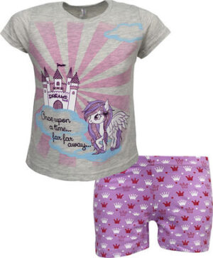Πιτζάμα Καλοκαιρινή για Κορίτσι Γκρι 98405 - Image 1