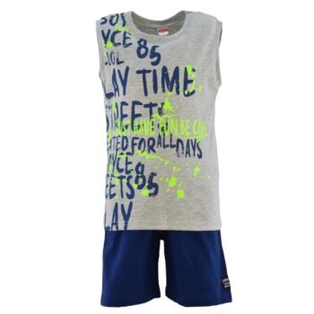 Σετ με Σορτς Καλοκαιρινό για Αγόρι 2τμχ Γκρι - Image 1