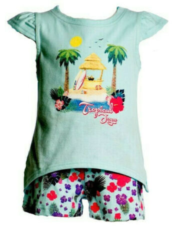 Σετ με Σορτς Καλοκαιρινό 2τμχ Γαλάζιο - Image 1