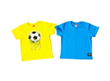 Σετ 2 Παιδικά T-shirts για Αγόρι Κίτρινο/Μπλε - Image 1