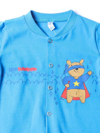 Βρεφικό Ολόσωμο Φορμάκι “Super Hero” Μπλε - Image 2