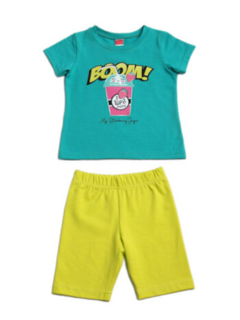 Σετ με Σορτς Καλοκαιρινό 2τμχ Πράσινο - Image 1