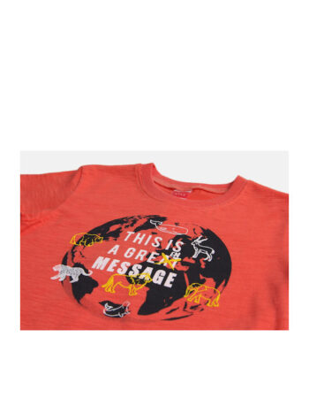 Παιδικό Σετ με Σορτς Καλοκαιρινό GREEN 2τμχ Πορτοκαλί - Image 2