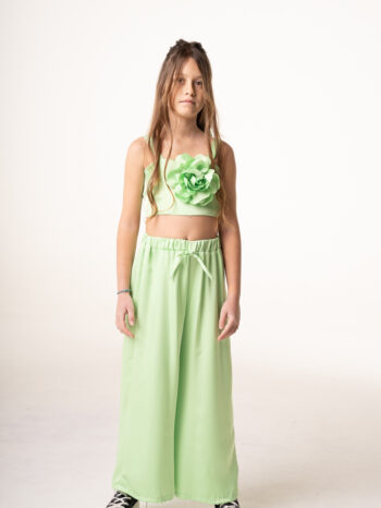 Σετ παντελόνι με κροπτοπ με λουλούδι - Image 5