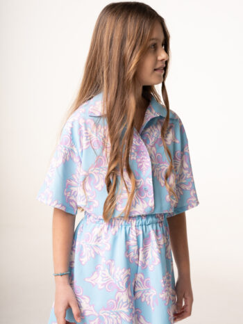 Πουκάμισο-κροπ γαλάζιο - Image 1