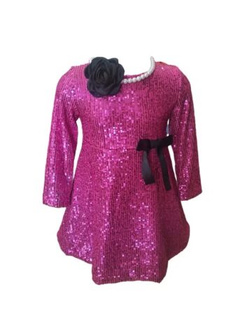 Φόρεμα με παγέτα και διακοσμητικό φιόγκο εμπρός - Image 1