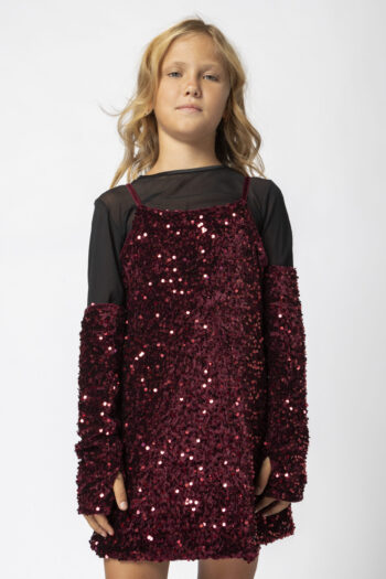 Φόρεμα με γάντια βελούδο με παγετες - Image 5