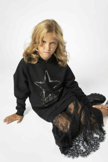 Σετ 2τεμ. φούτερ με φούστα από δαντέλας - Image 3