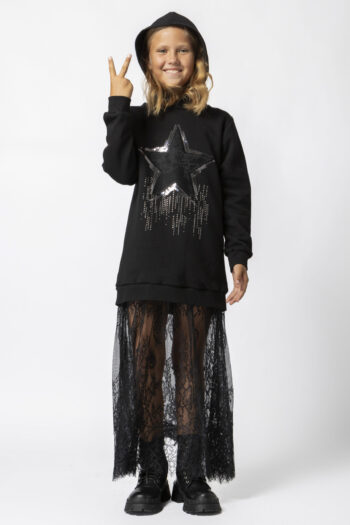 Σετ 2τεμ. φούτερ με φούστα από δαντέλας - Image 1