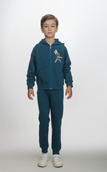 Φόρμα 3 τεμ. φούτερ με ζακέτα και λεπτο μπλουζάκι - Image 1