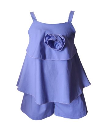 Σετ σε 4 χρώματα με αεράτο crop top και σορτς - Image 3