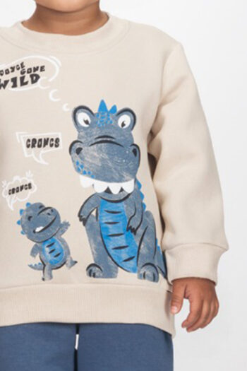 Φόρμα φούτερ Crocs  Μπεζ/Μπλε - Image 2