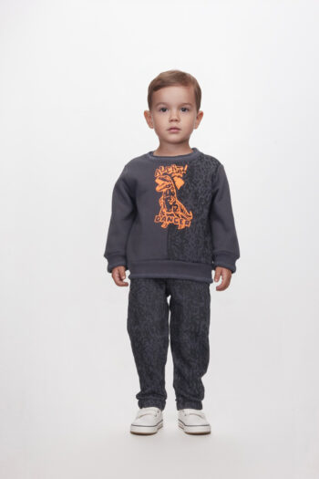 Φόρμα φούτερ DINO Ανθρακί - Image 1