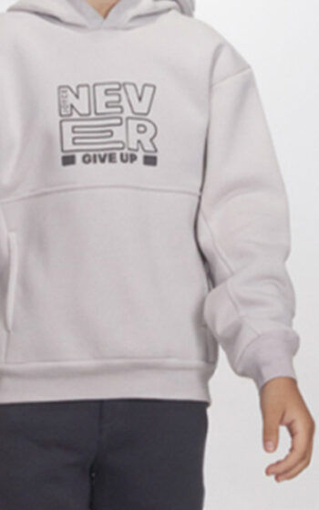 Φόρμα φούτερ με κουκούλα ''EVER GIVE UP'' - Image 2