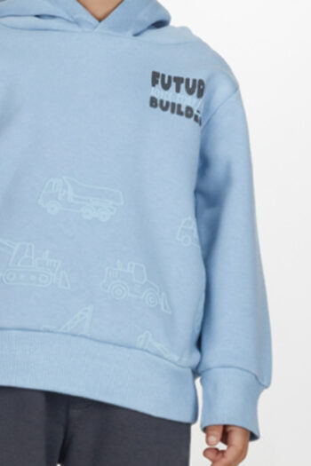 Φόρμα φούτερ με κουκούλα Σιέλ-μπλε - Image 2