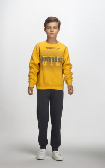 Φόρμα φούτερ Unknown Ώχρα-Ανθρακί - Image 1