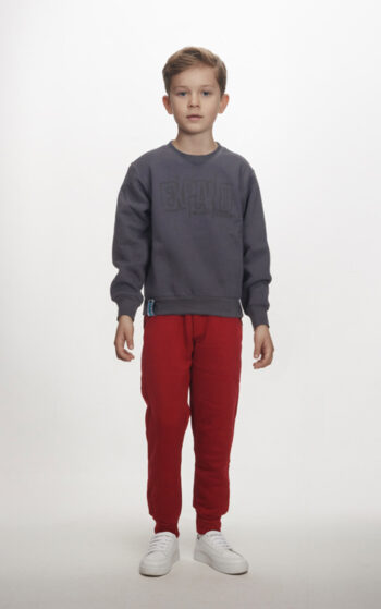 Φόρμα φούτερ"EXPAND" -Ανθρακί - Μπορντό - Image 2