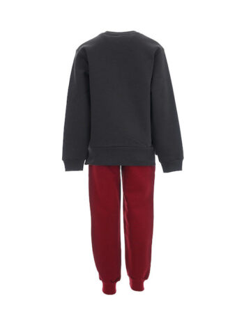 Φόρμα φούτερ"EXPAND" -Ανθρακί - Μπορντό - Image 4