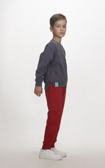 Φόρμα φούτερ"EXPAND" -Ανθρακί - Μπορντό - Image 1