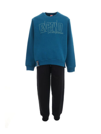 Φόρμα φούτερ"EXPAND" Πετρόλ - Μαύρο - Image 3