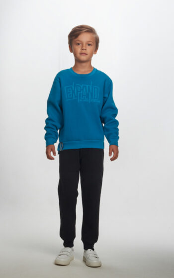 Φόρμα φούτερ"EXPAND" Πετρόλ - Μαύρο - Image 2